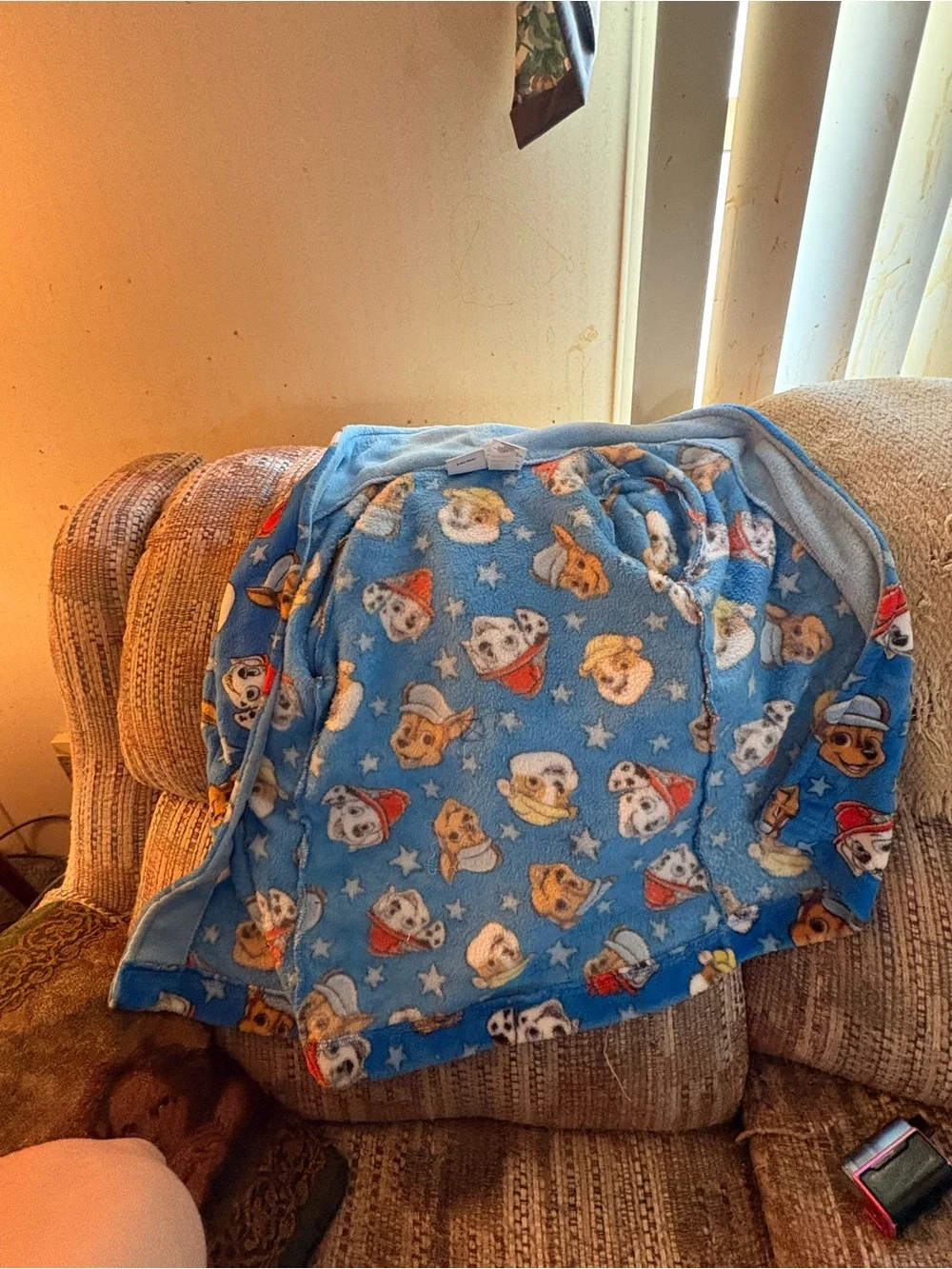 Nickelodeon Paw Patrol Plush Blanket in Light Blue with Multicolor Accents